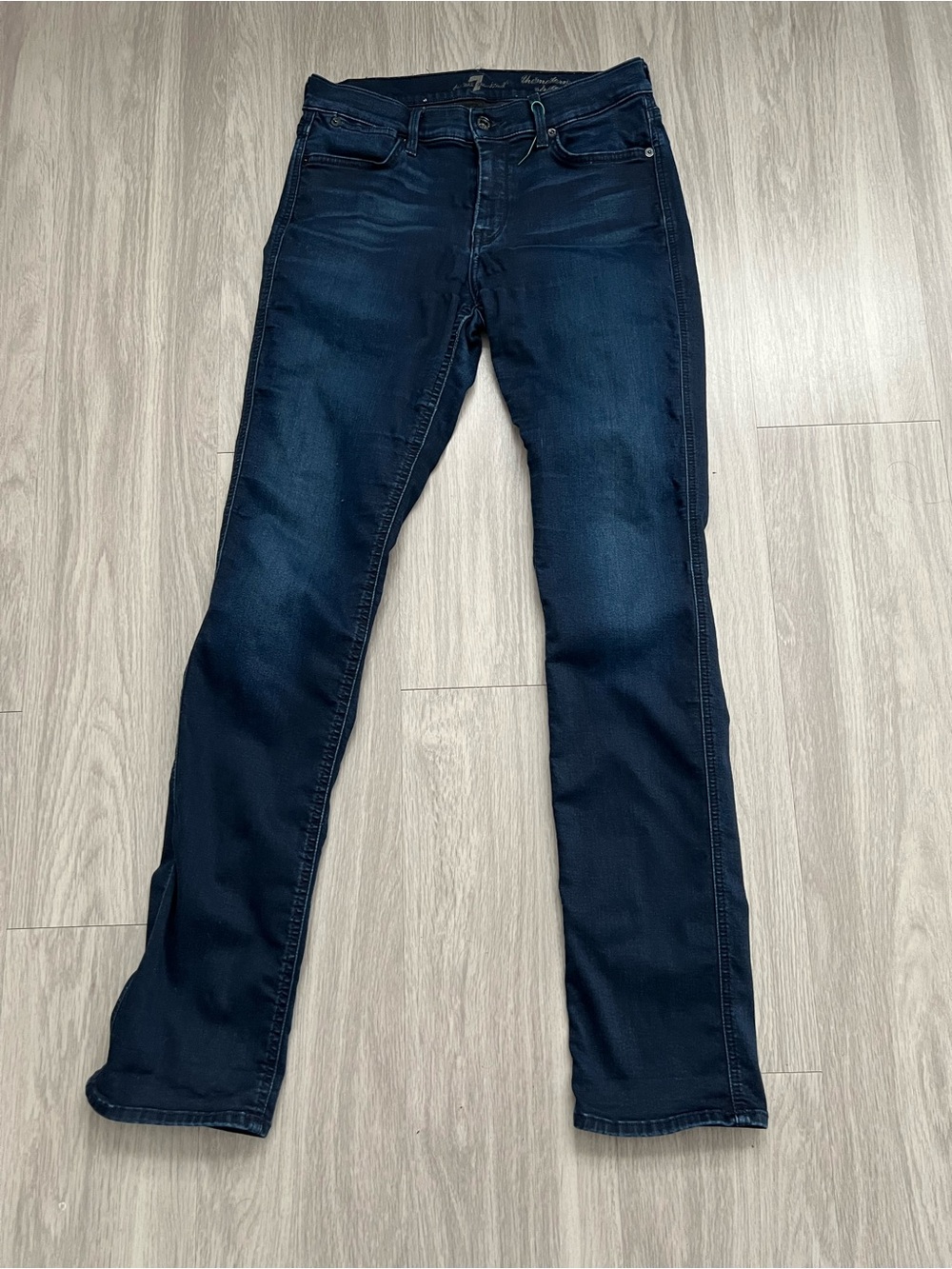 7 For All Mankind Modern Straight Jeans Dark Denim Size 29